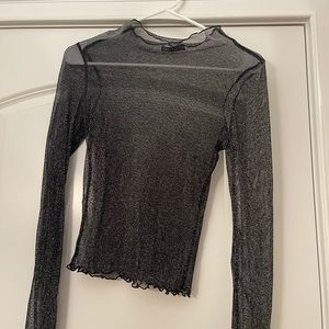 Black mesh top!
